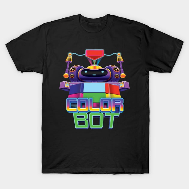 Color Bot Robot Game T-Shirt by DreamstateStudios